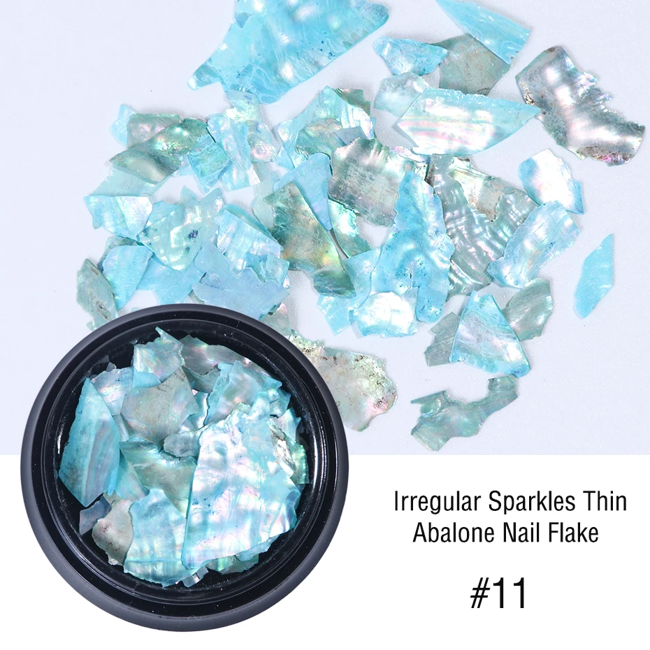 1 Box 3D Nail Sequins Colorful Abalone Shell Marble Irregular Nail Art Broken Slice Glitter Flake DIY Manicure Holographic LA791 (17)