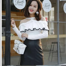 Moda feminina модные брендовые женские футболки летние милые стильные женские трикотажные топы с оборками сетчатые футболки тонкие camisetas mujer белые