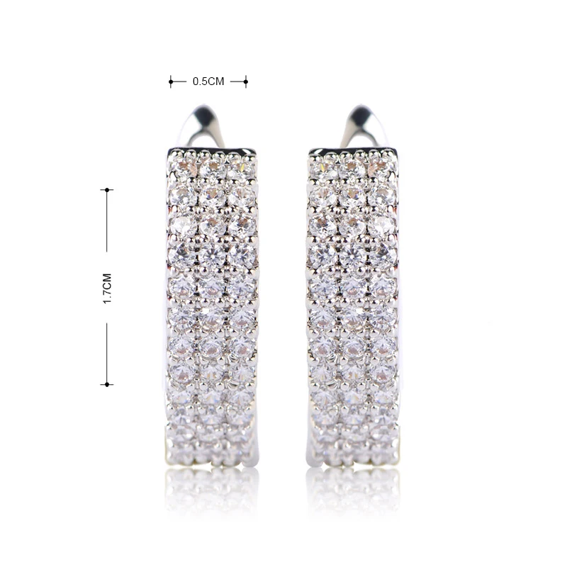 Серьги с кристаллами бриллиантовой огранки (1 пара)|cubic zirconia stud earrings|stud earringsstud earrings