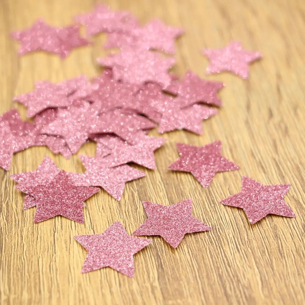 Pink Glitter Stars Confetti. Perfect for Weddings, Bridal Showers