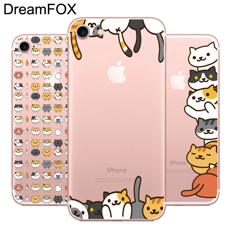 DREAMFOX L513 Cute Cat Soft TPU Silicone Case Cover For Apple iPhone 11 Pro XR XS Max 8 X 7 6 6S Plus 5 5S SE 5C 4 4S |