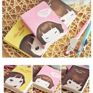 

MIRUI Mini Cute Cookyshop Girl Journal Notebook Fashion Kawaii Cartoon Lined Paper Diary Book Korean Stationery