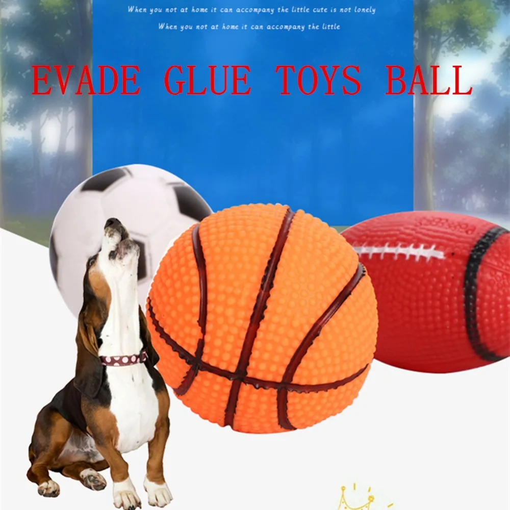 Игрушки для собак, пищащий звук, резиновый мяч для собак Rubgby, футбол, баскетбол, интерактивные игрушки для собак, маленькие, средние, большие товары для домашних животных