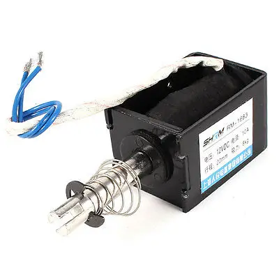 

DC12V 20mm 8Kg Open Frame Sring Load Linear Motion Solenoid Electromagnet