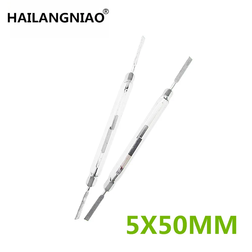 Язычковый переключатель HAILANGNIAO 5 шт./лот 5x50 мм белое стекло 2A нормально открытое |