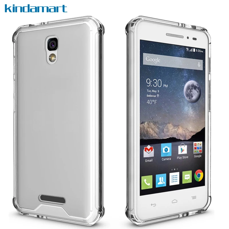 

Luxury Rugged Bumper Silicone Cover Hybrid Strong Protection Hard Clear Case For Alcatel Pop 4 Phone Case Pop4 5051X 5051D 5.0"