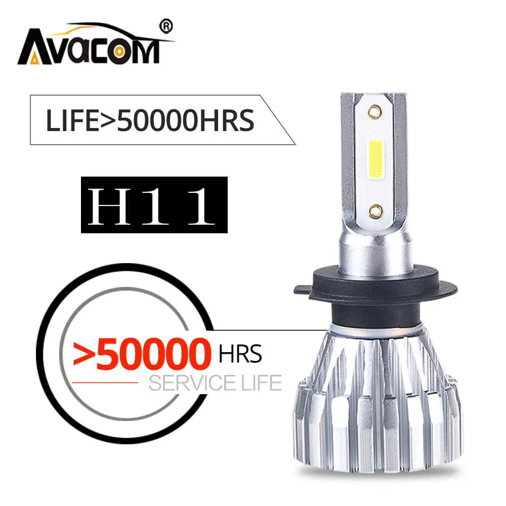 1 шт мини фар автомобиля луковицы H11 12 V 6500 K белый линзы 8000Lm безвентиляторный IP 67
