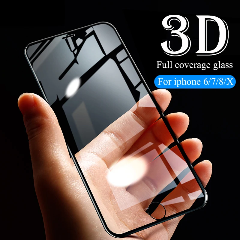  3D Volle Abdeckung schutz Glas Für iPhone 6 6 s 7 8 Plus X glas flim iPhone XS Max XR screen protec