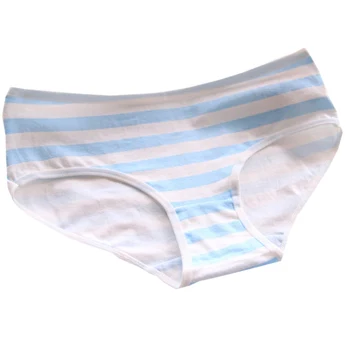 

Women's underwear, simple waist, cute cotton striped print