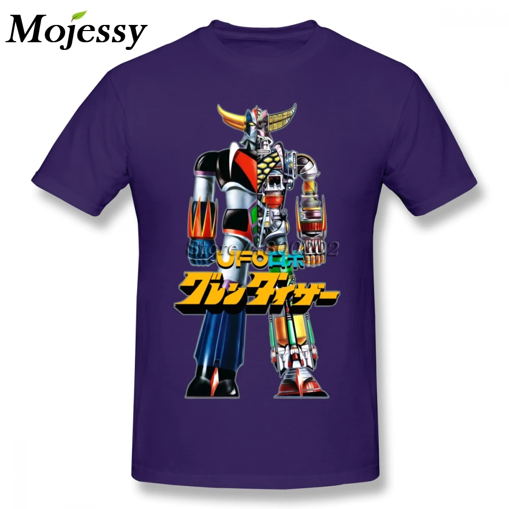 Mazinger Z UFO робот Grendizer футболка для мужчин плюс размер 5XL командный Топ - Цвет: Фиолетовый