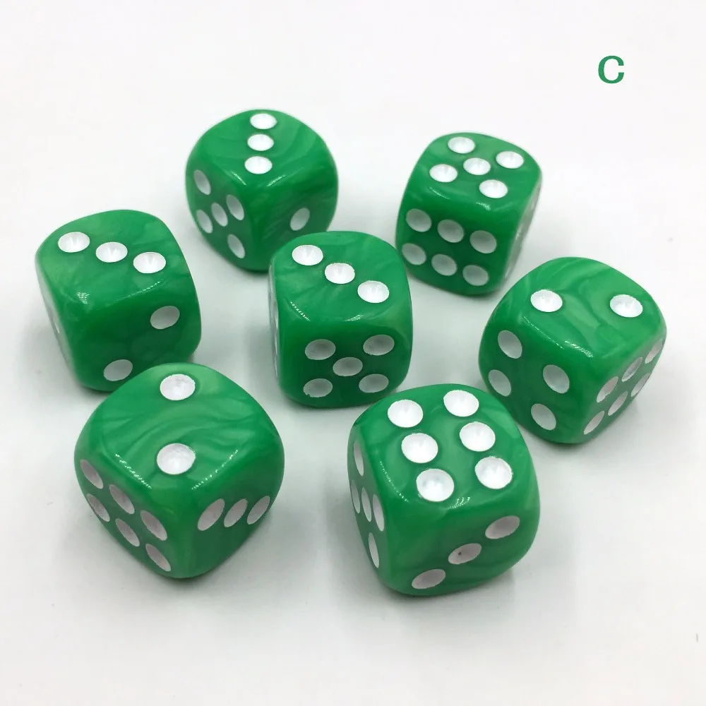 

Rollooo 7Pcs/Lot 15mm Drinking Dice Acrylic White Round Corner Hexahedron Rpg Dice