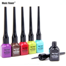 Макияж марки Music Flower Водонепроницаемый жидкости 6 цветная подводка для глаз жидкий карандаш мазь очень изготовлена из высококачественного материала 5g