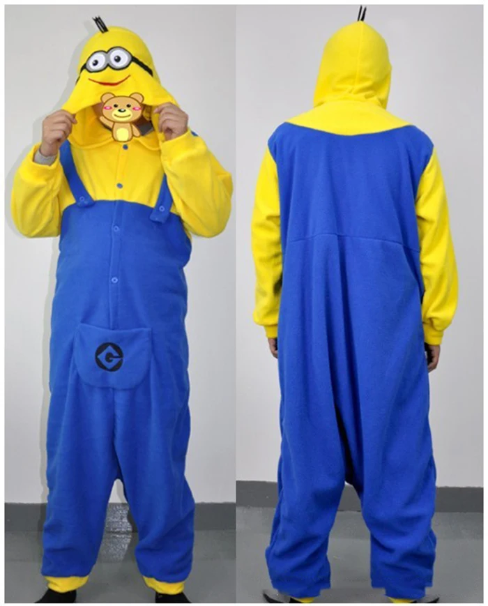 

Women Adult Onesie Minions Pajama Anime Cartoon Costume Funny Jumpsuit Yellow Blue Sleep Wear Carnival Party Suit Games Apparel