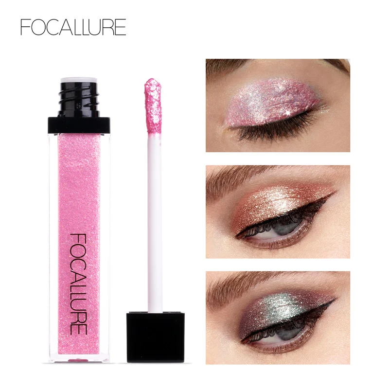 

Focallure Shiny Eyeshadow Liquid 10 Color Waterproof Metallic Pigments Eyeshadow Pigments Eyes Beauty Makeup Cosmetic