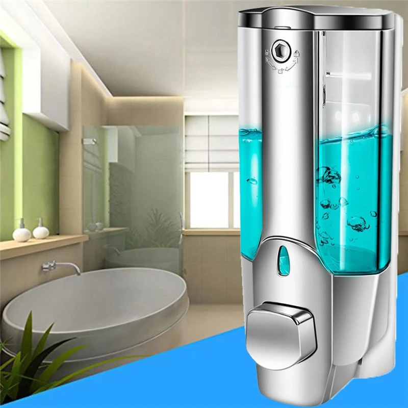 

350ML Soap Dispenser Wall Mount Shower Bath Shampoo Dispenser Soap Container Washroom Accessories