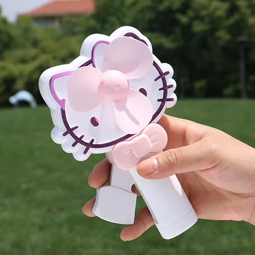 12pcs Hello Kitty Portable Kids Toys Mini Manual Hand Fan Handheld No Battery Kids Toy fans