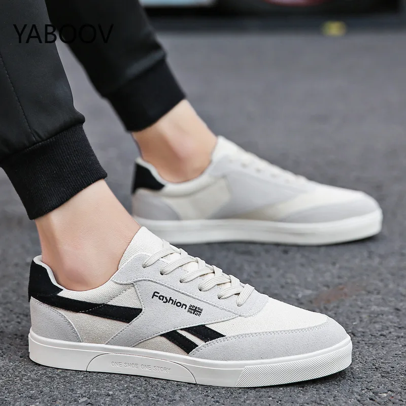

Canvas Sneakers for Men Korean Style Mens Canvas Shoes Casual Low Top Lace Up Sneakers