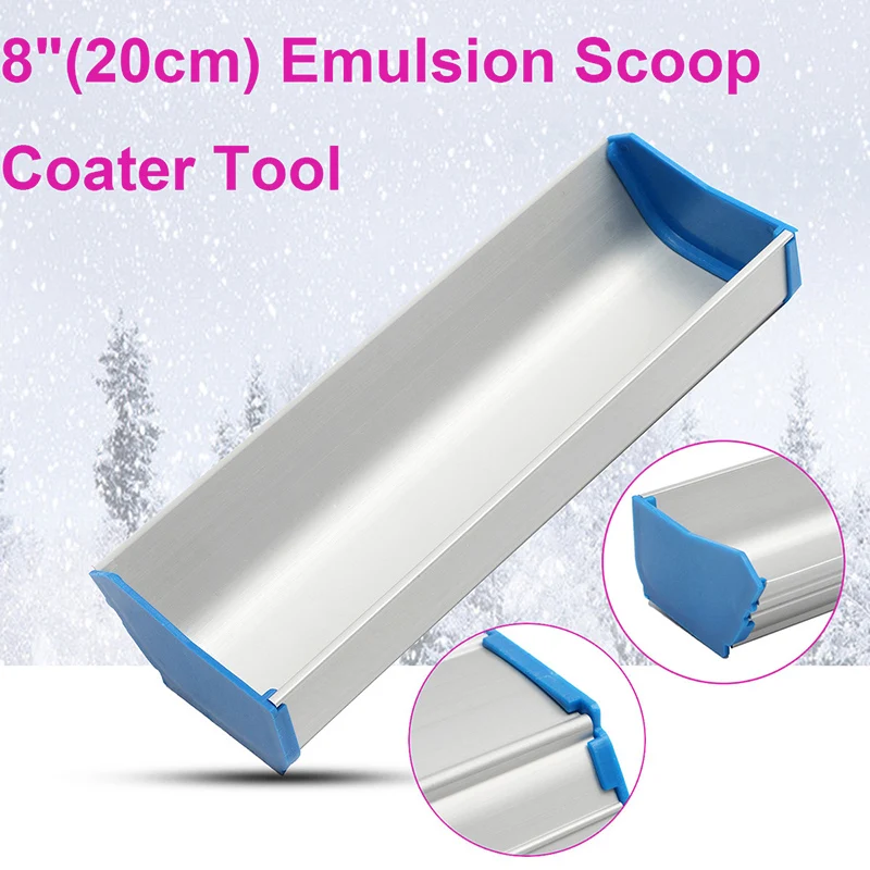 DWZ 8inch 20cm Press Aluminum Emulsion Scoop Coater Tool For Silk Screen Printing