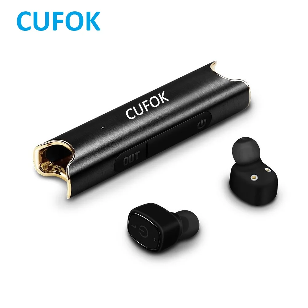 

CUFOK S2 Bluetooth Earphones Mini TWS Earbuds Waterproof True Wireless Twins Earpiece Handsfree Headset for iPhone Samsung Phone