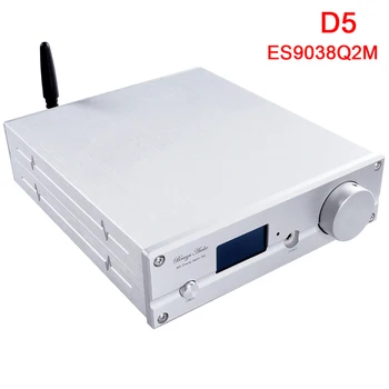 

D5 USB DAC ES9038Q2M DSD512 Bluetooth 5.0 MINI HIFI audio Headphone Amplifier TPA6120 XMOS 208 APT-X DC12V