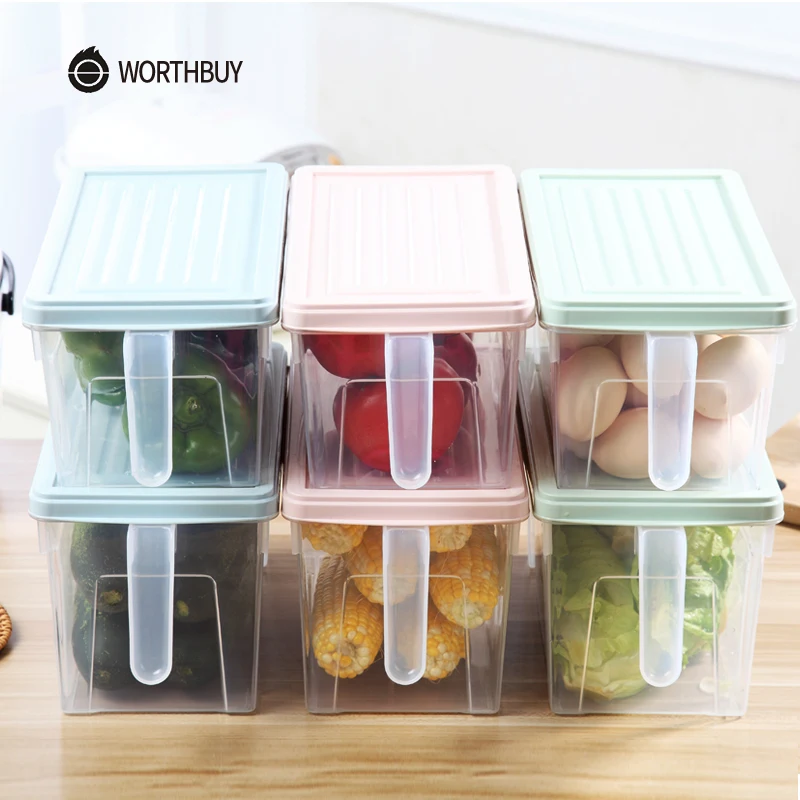 WORTHBUY органайзер для холодильника BPA БЕСПЛАТНО пластиковый контейнер хранения