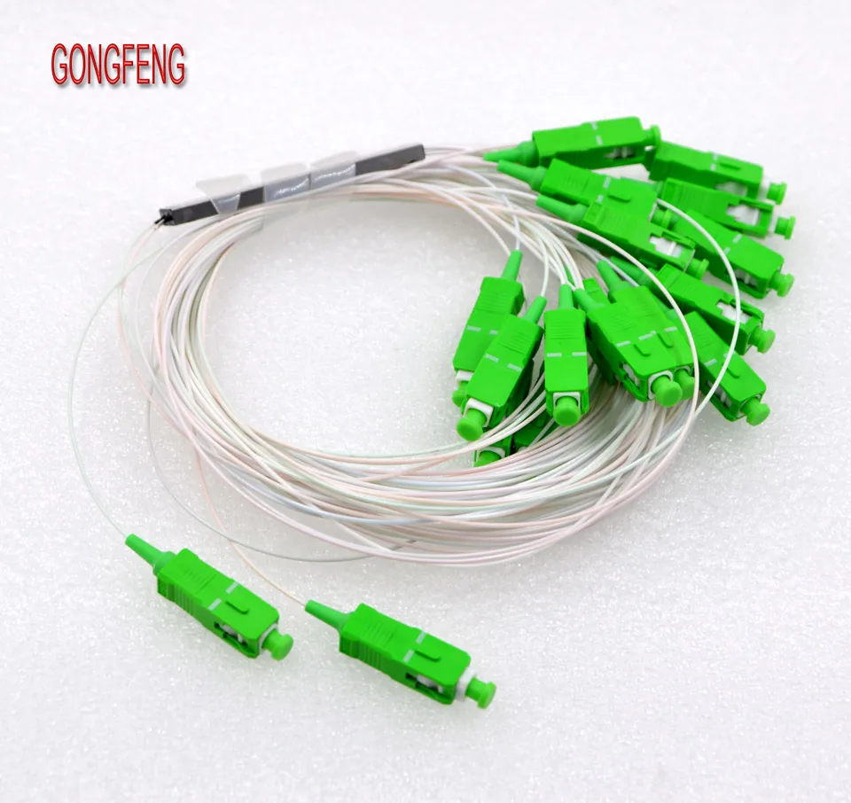 

GONGFENG 2PCS NEW Optical Fiber Splitter Connector PLC 2:16 Optical Fiber Pigtail Single-Mode Distributor Special Wholesale