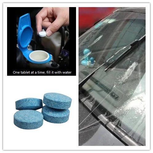 Автомобильный семейный стеклянный очиститель воды тонкая твердая концентрация шипучая таблетка очиститель воды тонкое стекло чистящее средство