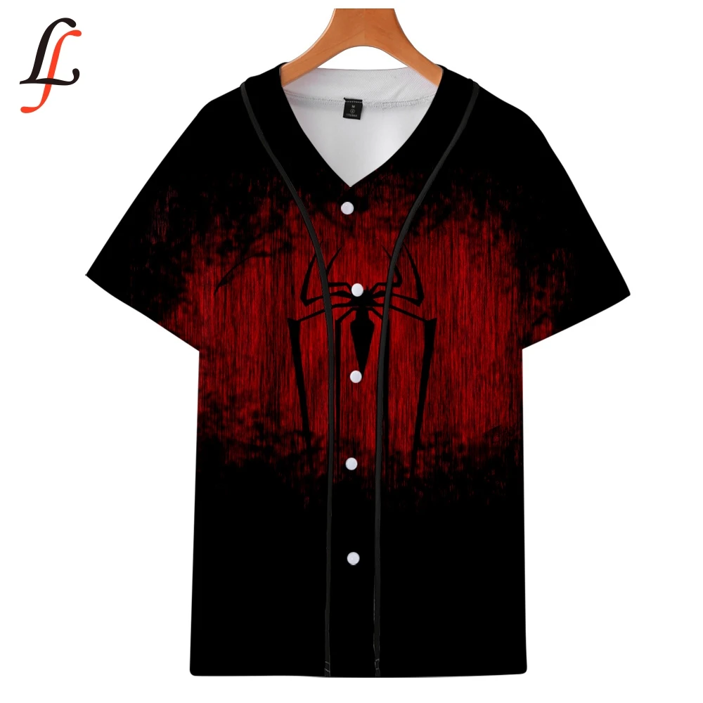 Футболка в стиле Харадзюку с коротким рукавом и 3D принтом Человек паук летняя