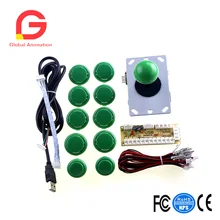 New Arcade Game DIY Parts 1 x Zero Delay USB Encoder Pc to Joystick+10 x Arcade Push Button+1 x 5Pin 4/8 Way Arcade Joystick