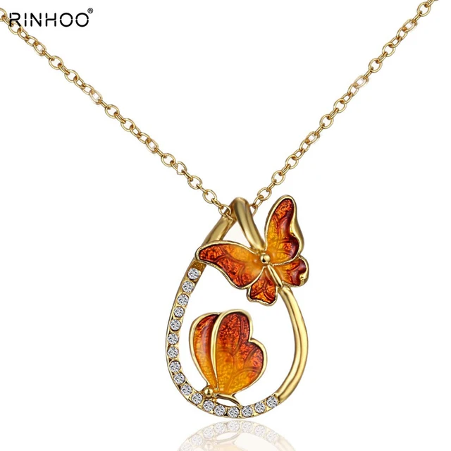 gold long zircon butterfly necklaces pendant fashion statement necklace for Wome gold long zircon butterfly necklaces pendant fashion statement necklace for Wome
