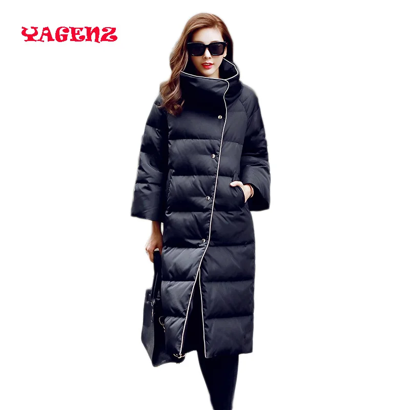 

Women's Winter Parkas Long Parka Coat Fashion Warm Outwear down jacket Thick Padded Coats Black Women Jackets Female down jacket