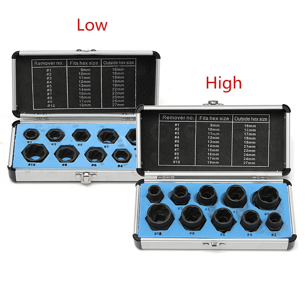 10 шт. набор поврежденных болтов гайка винт для удаления набор инструментов экстрактор Инструменты для удаления