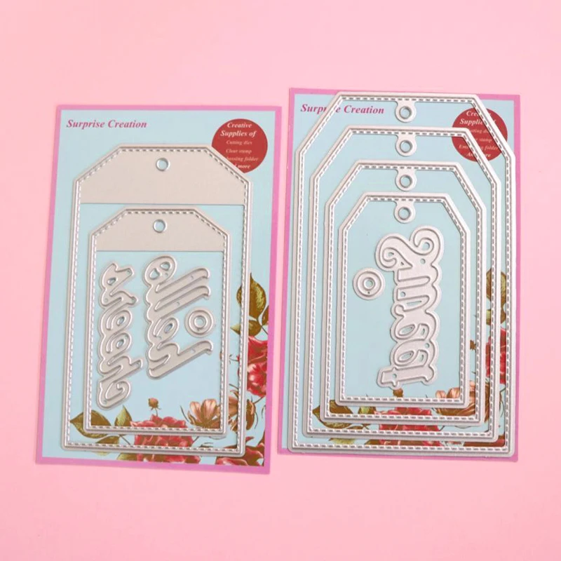 

Surprise Creation 2-Set Combination dies Stitched tags Cardmaking & Scrapbooking