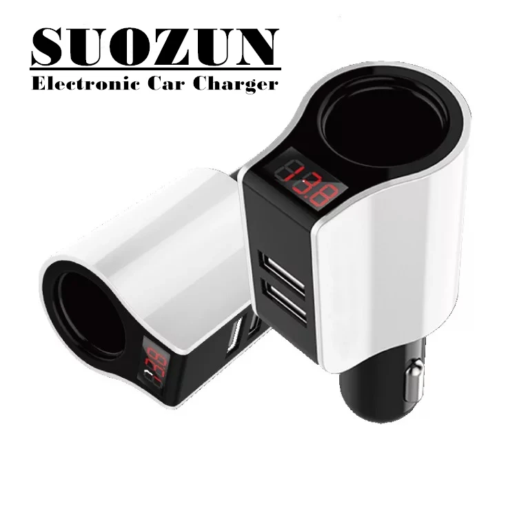 SUOZUN 5 В USB Автомобильное зарядное устройство с светодиодный экран Smart Auto Автомобильное зарядное устройство адаптер зарядный для iPhone 7 Samsung