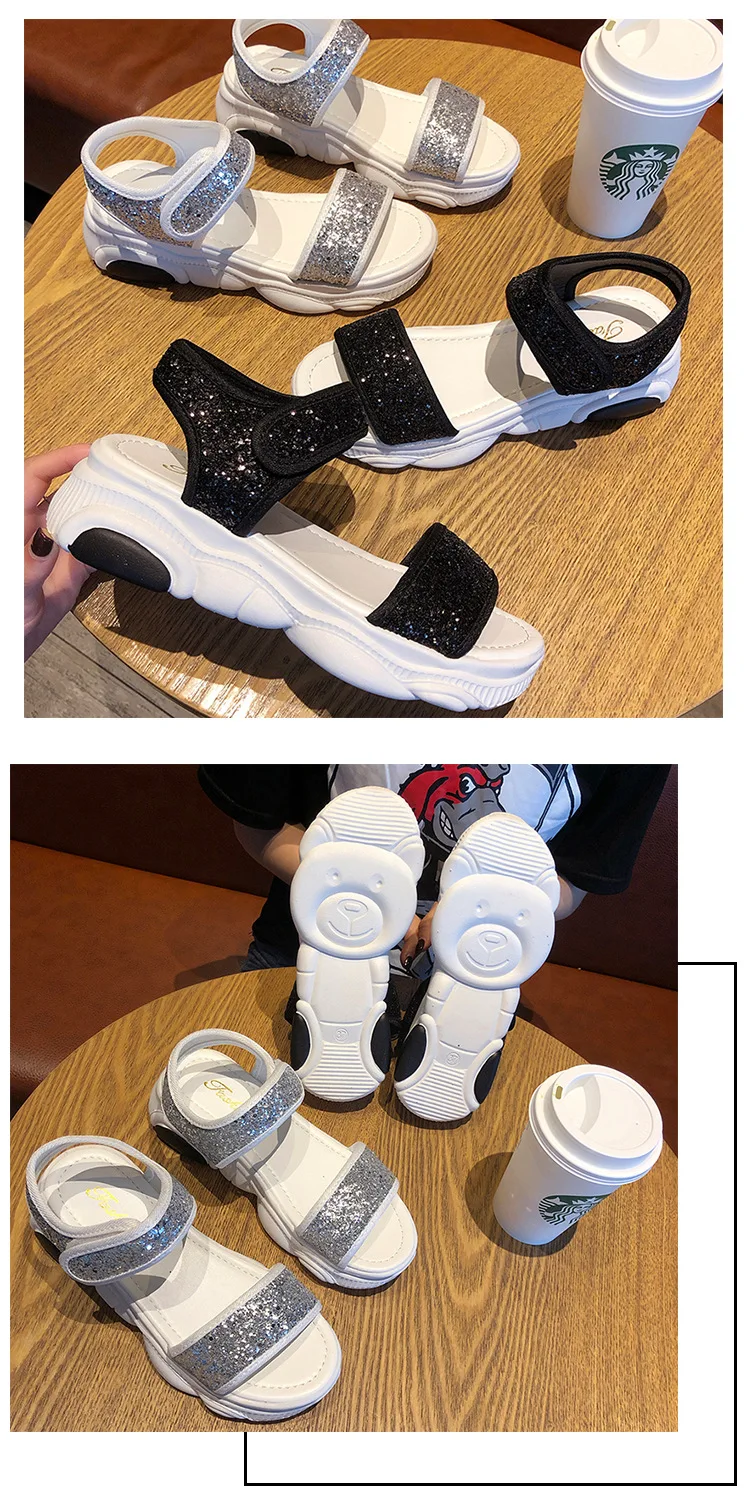 Women Sandals Summer New Flat with thick sole Gladiator Sandal Women Canvas Student Casual fashion Rome Shoes 35-40