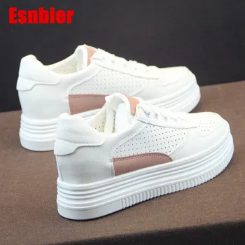 

Breathable Fashion Women Sneakers Shoes 2019 White Colors Women Casual Shoes Lace-up flat delivery mesh shoes woman