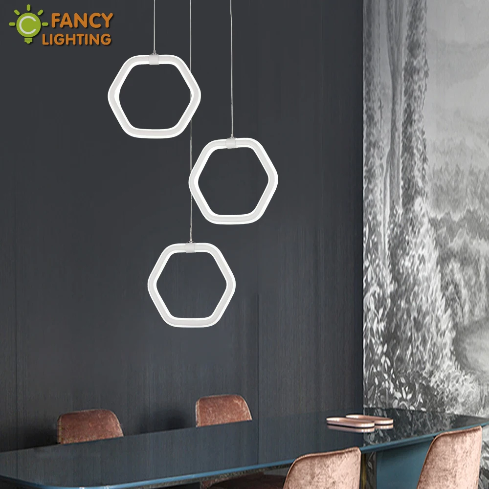 

Modern pendant lamp 3 heads Silica gel luminaire suspendu for living room/bedroom/home decor With Light Source luminaria de teto