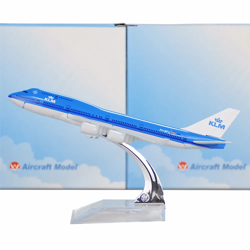Модель самолета KLM Boeing 747 16 см металлические модели для детей подарок на день