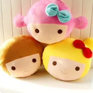 

Wholesale Plush Toys Gift Cute Girl Car Chair Seat Cushion Pillow Soft Warm Cute 38*24CM 3PCS/LOT FREE SHIPPING