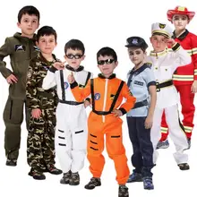 Популярный костюм на Хэллоуин, карнавальный костюм пожарного Сэма, детский профессиональный костюм для косплея, Детская полицейская форма, Космическая одежда
