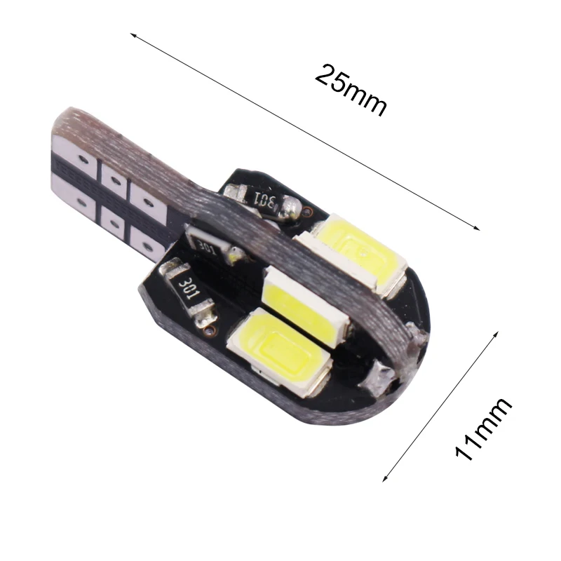 10 шт Высокое качество T10 8SMD 5630 Светодиодный Автомобиль светильник Canbus без ошибок