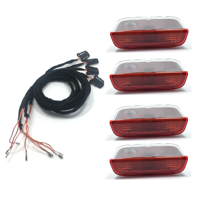 US $19.20 4PCS OEM Origin Door Warning Light interior LAMP LIGHTSCable WIRE For Golf Jetta MK5 MK6 Passat B6