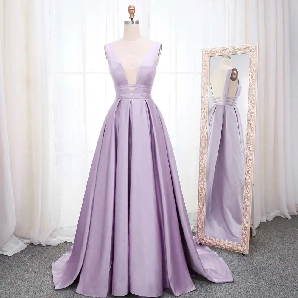 Lavender-110 Berylove, сексуальное красное вечернее платье,, элегантное, атласное, вечернее платье, длинное, официальное, Abiye, для выпускного, вечерние платья, vestido longo festa 04010248 - Цвет: Lavender-110
