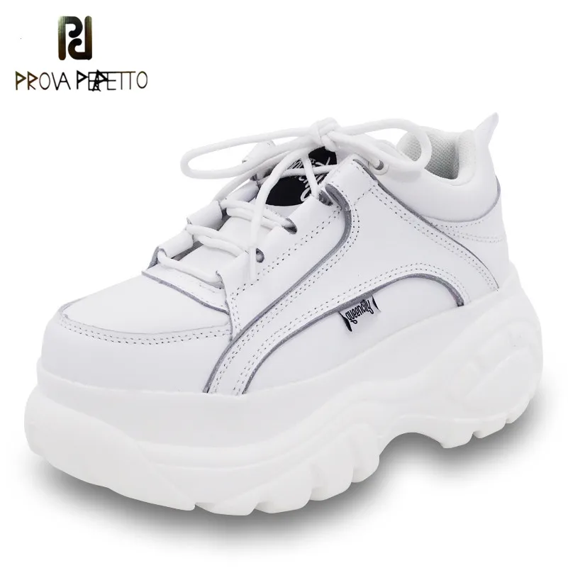 

Prova perfetto New 2019 Spring Casual Shoes Women White Platform Shoes Ladies Flats Shoes Harajuku Creeper Comfortable Shoes