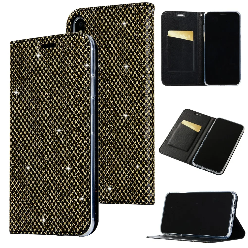 Флип кожаный чехол для iphone 7 Plus телефона Bling Glitter Coque 8 роскошный Слот карт| |