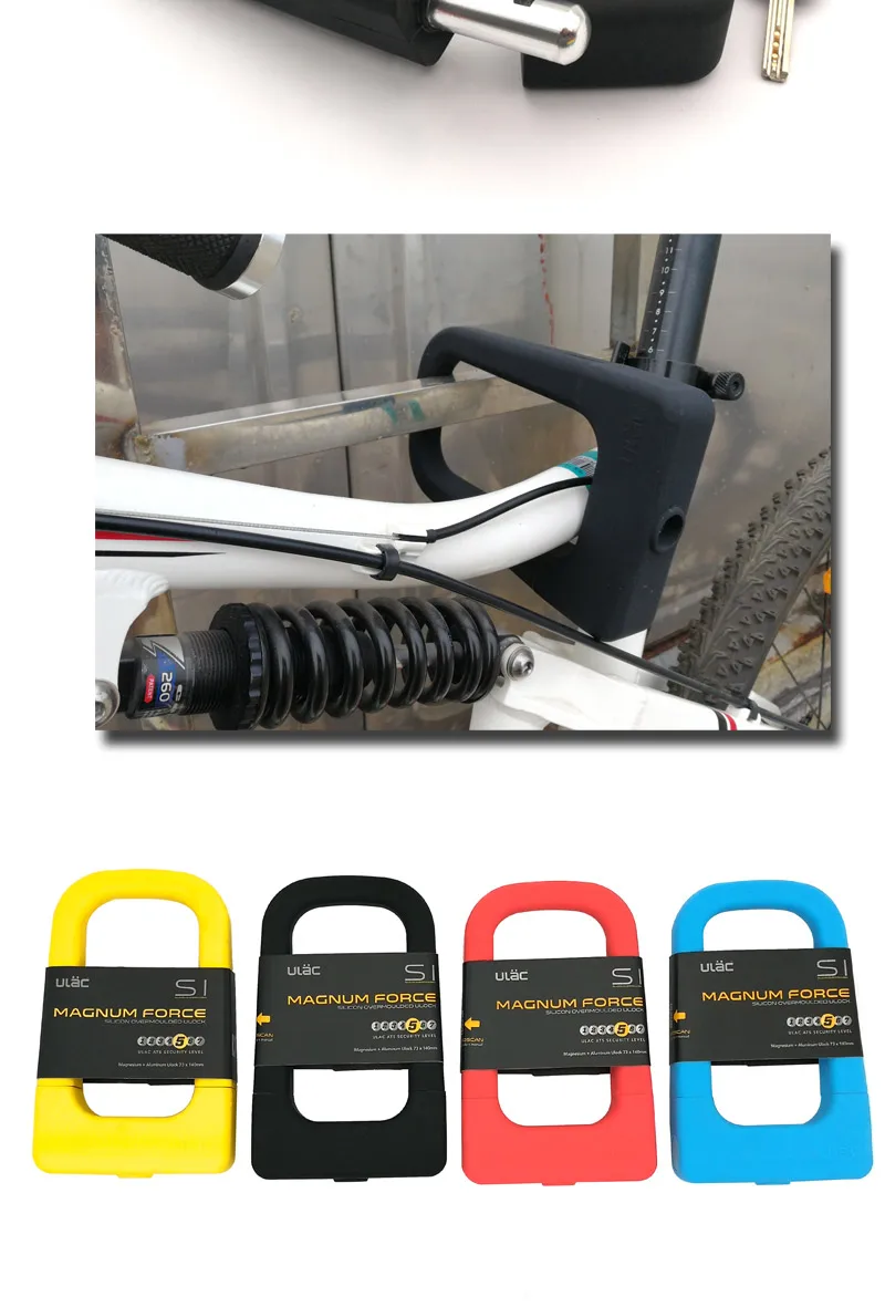 WHEELSafety Foldable Lock MTB Mountain Bike Lock Anti-cut Alloy Steel Anti-theft