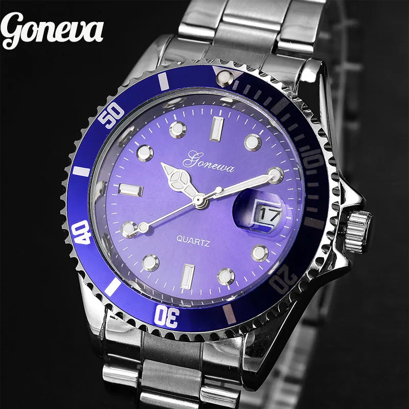 

GONEWA Men Fashion Military Stainless Steel Date Sport Quartz Analog Wrist Watch montre homme 2018 mens watches top brand luxury