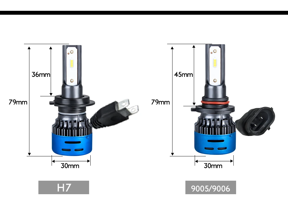 FOXCNSUN LED H4 H7 LED Car headlight bulb Hi Lo beam H1 H3 H11 H8 9005 9006 HB3 HB4 4300K 3000K 6500K 8000K 9600lm 1860 chip 50W (16)