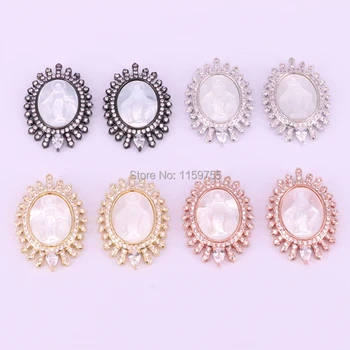 

5Pcs Mix Color Natural White Shell Pendants, Micro Pave CZ Mother of Pearl Pendant Charm for DIY Necklace Jewelry Making