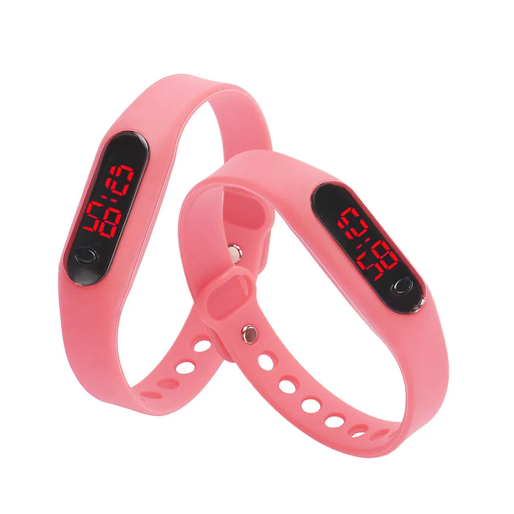 Легкие гибкие уличные модные простые мужские женские резиновые светодиодный часы Дата спортивный браслет цифровые наручные часы - Цвет: J